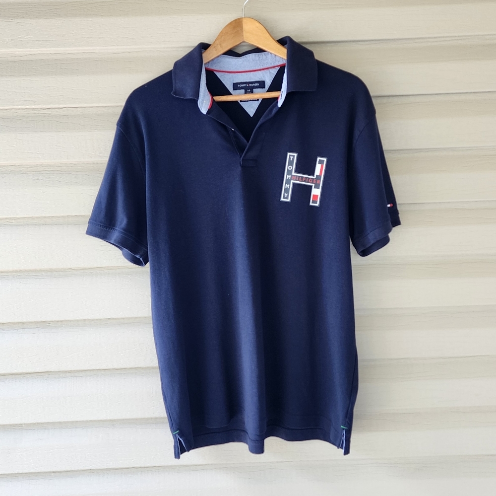 Tommy Hilfiger men's navy blue polo shirt